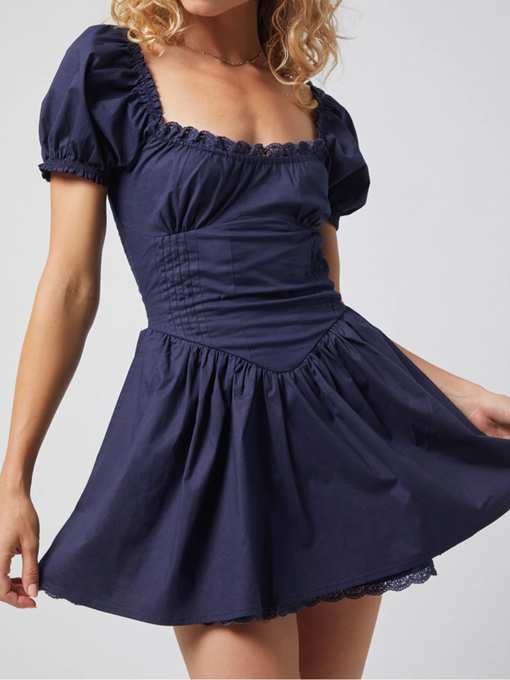 PACSUN Beverly and Beck Lauren Lace Trim Mini Dress